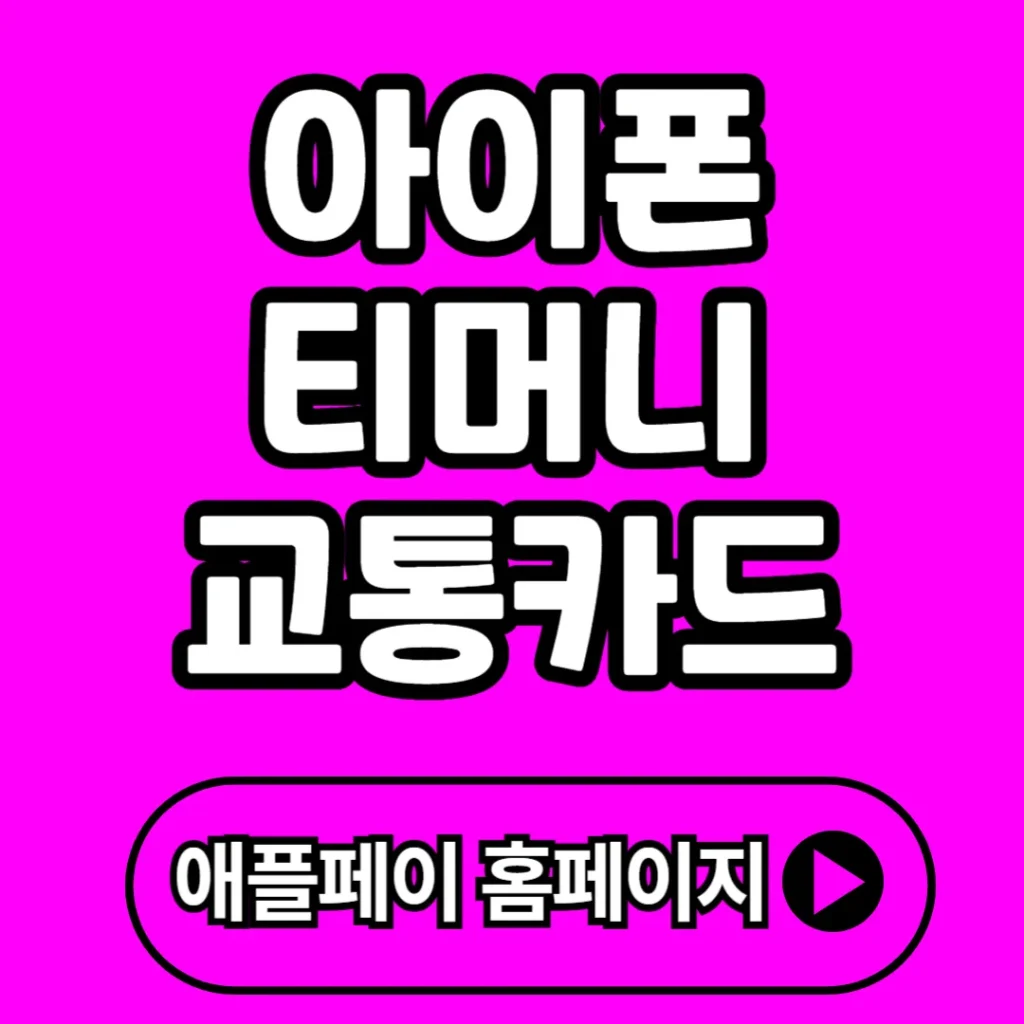 아이폰 티머니 교통카드 등록 방법(+충전, 할인, 주의사항 등)