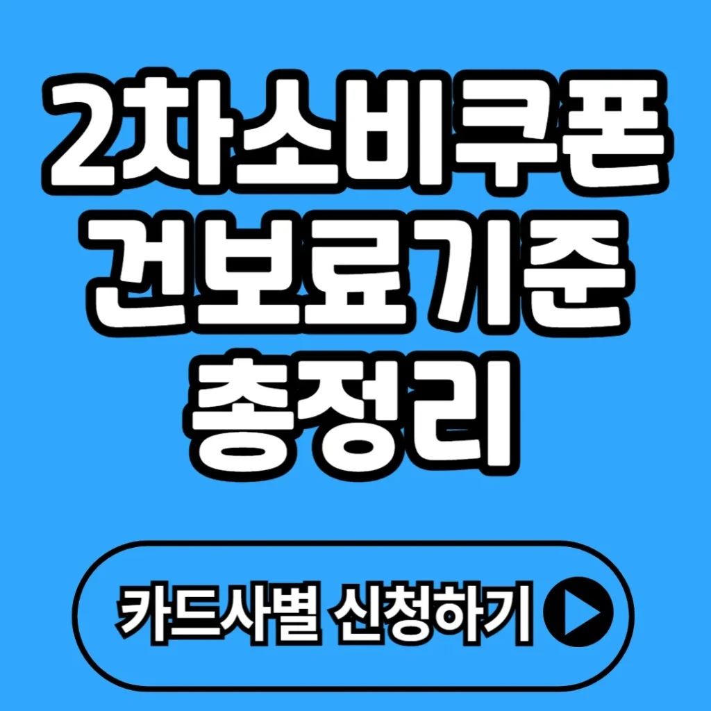 2차소비쿠폰 건보료기준 총정리(+신청기간, 지급금액, 사용기한, 대상 등)