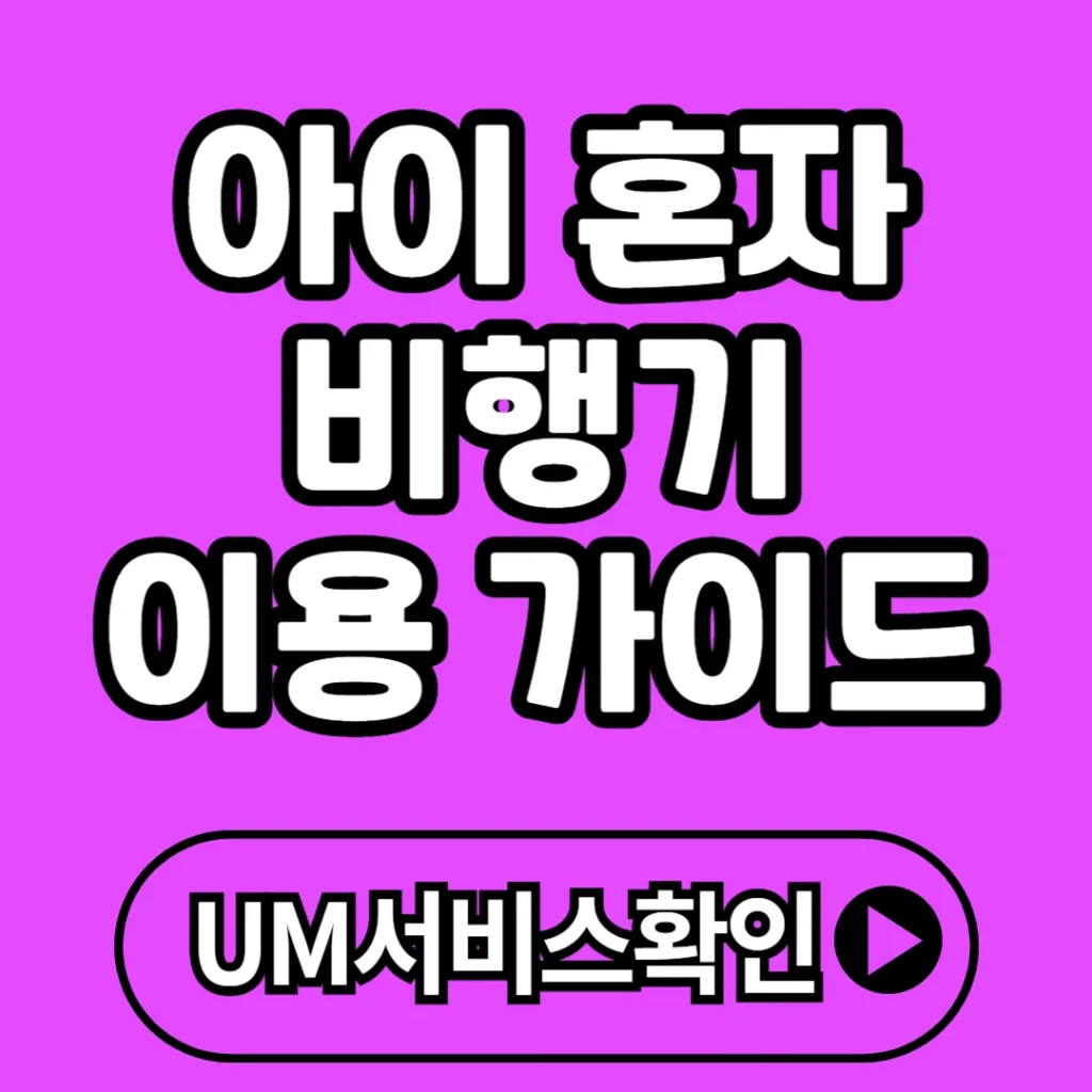 아이 혼자 비행기 이용 가이드 + 항공사별 UM 서비스 완전정복