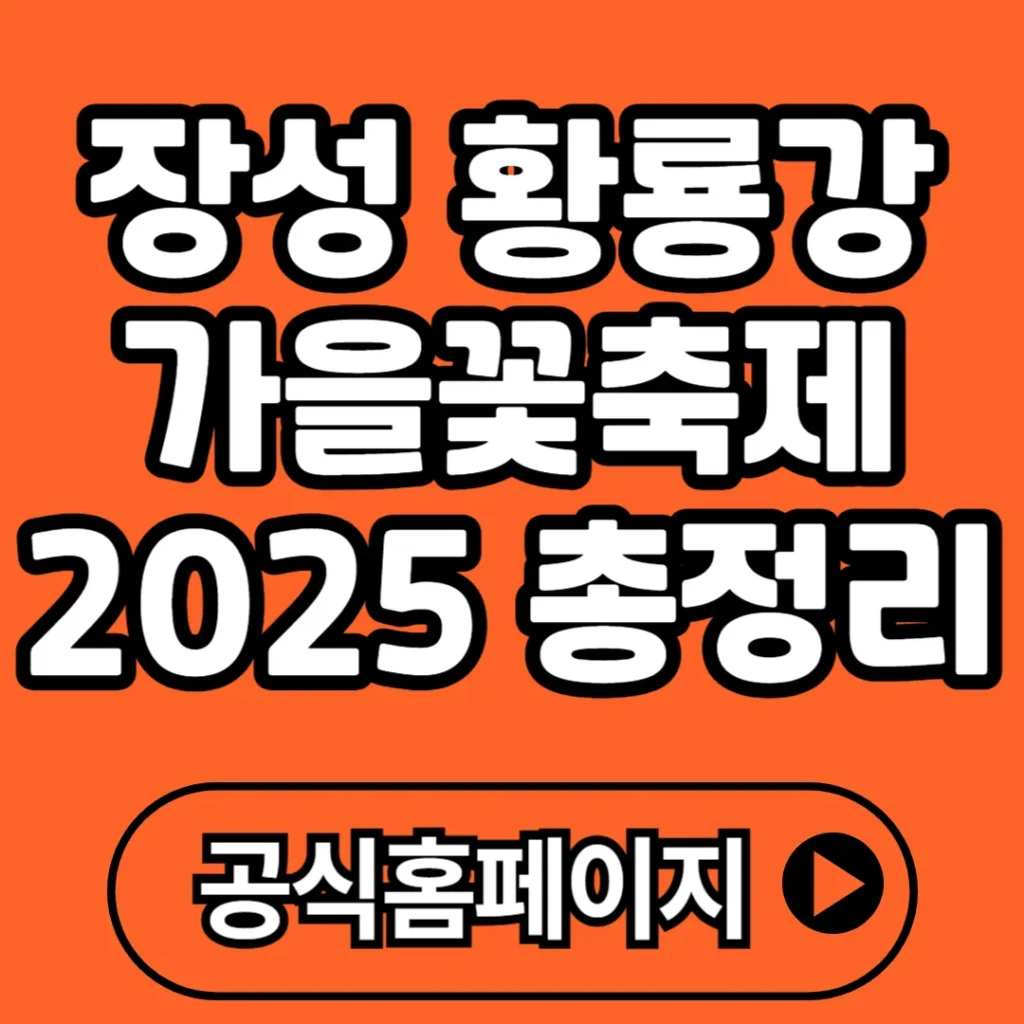 장성 황룡강 가을꽃축제 2025 가이드 (+관람 , 프로그램, 주차장 등)