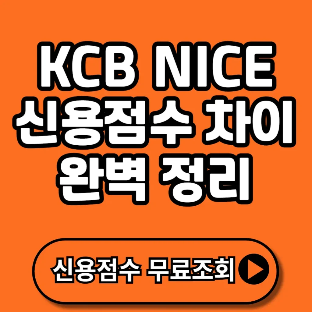 KCB NICE 신용점수 차이 완벽 정리 (+구조, 올리는 팁, 활용 전략 등)