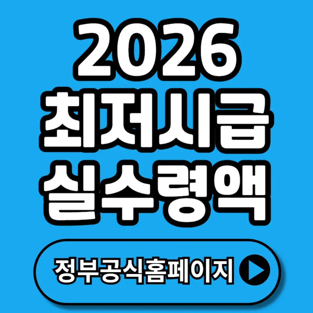 2026 최저시급 실수령액 총정리 (+인상률, 실수령 계산, 임금체불 신고 등)